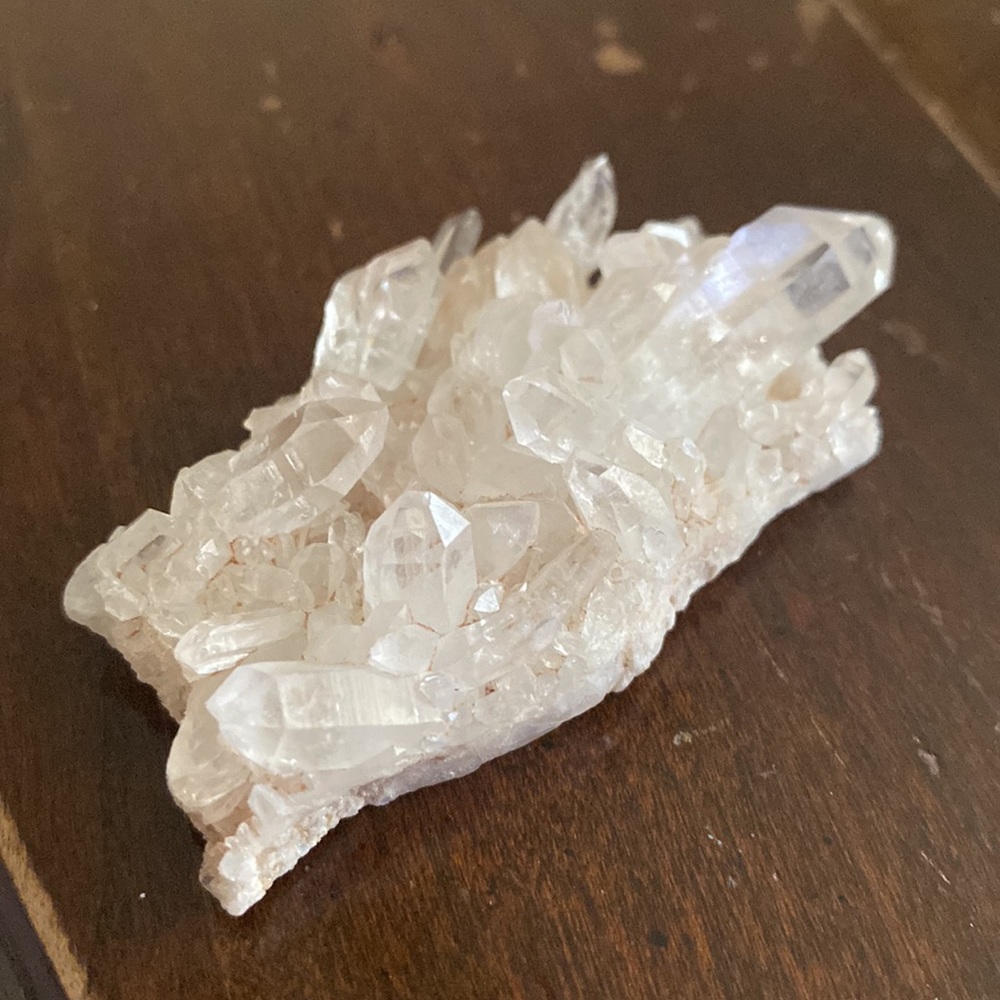 PINK HIMALAYAN QUARTZ. 2.24” X 1.25”. Pale pink plate with nice clarity